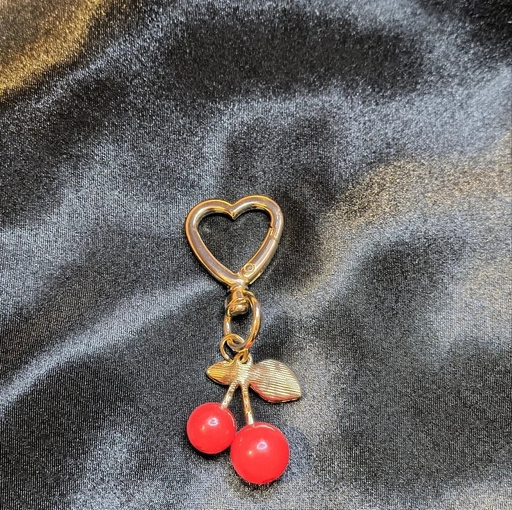 Red Cherry Bag Charm - Picture 2 of 2